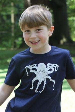 Octopus Kraken T-Shirt - Youth & Toddler Navy