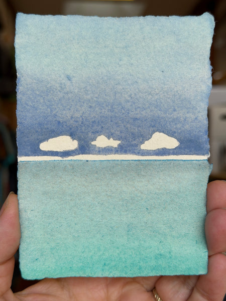 Just Vibes 8x10  - Original Watercolor Paintings By Seasons Kaz Sparks