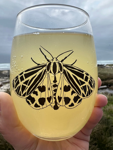 Tiger Moth Stemless Wine Glass
