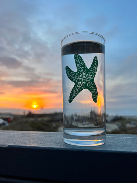 4 Pack Boxed Set Sea Star Color Tall Collins Glasses