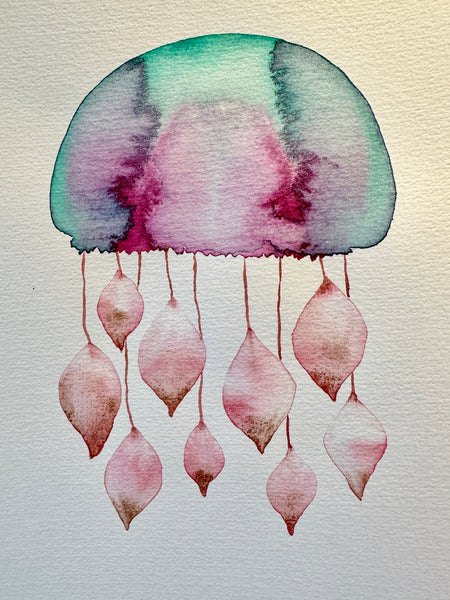 LuLu Jelly 11x14  - Original Watercolor Paintings By Seasons Kaz Sparks