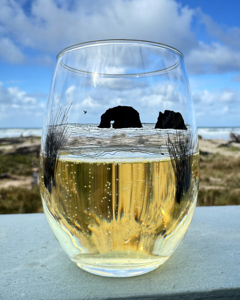 Twin Rocks Stemless Wine Glass