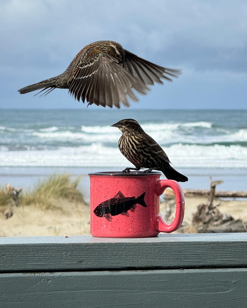 Salmon Coral 15oz Ceramic Campfire Mug