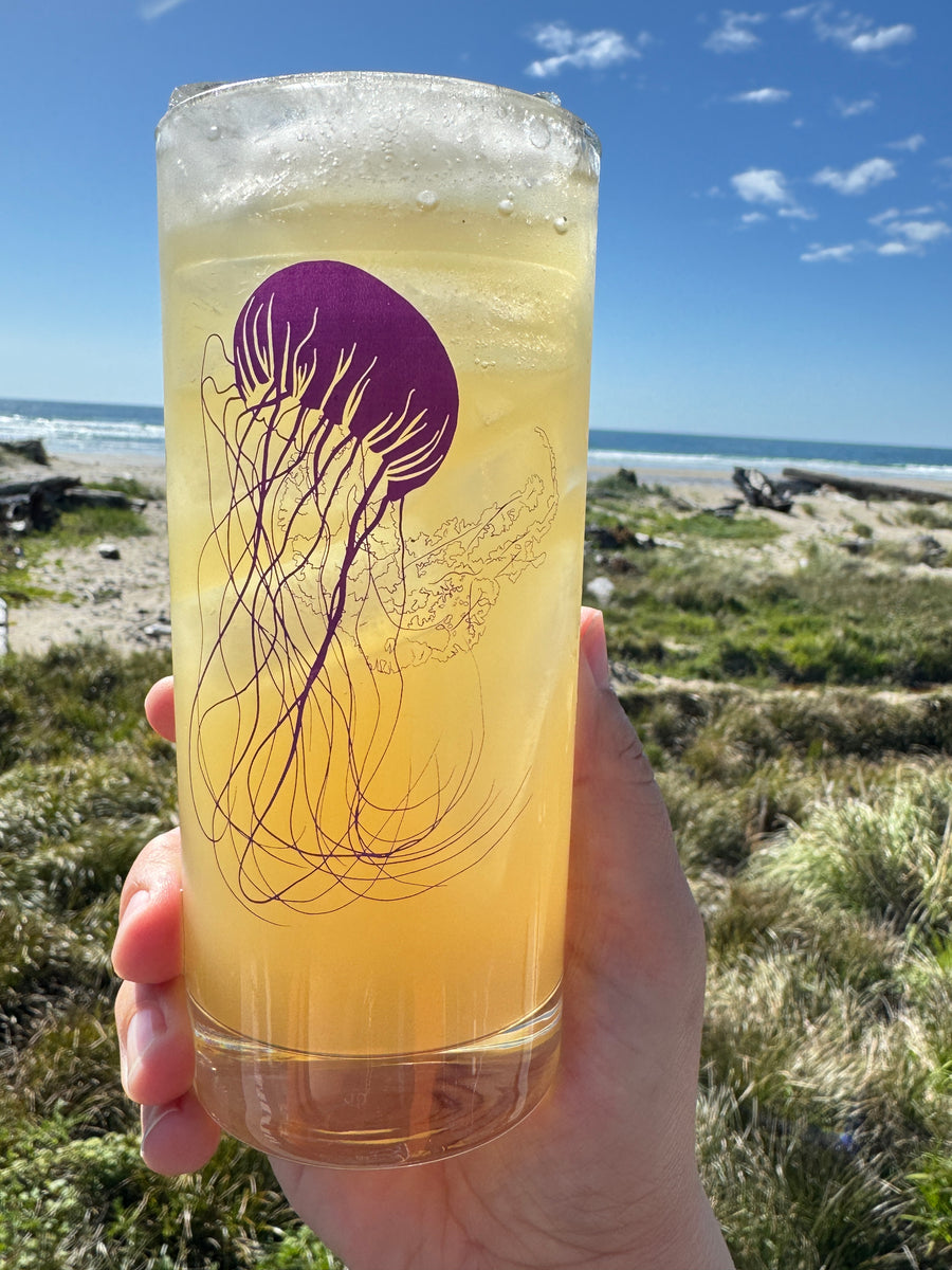 Jellyfish Limbo Colors Purple Tall Collins Glass – Salty Raven