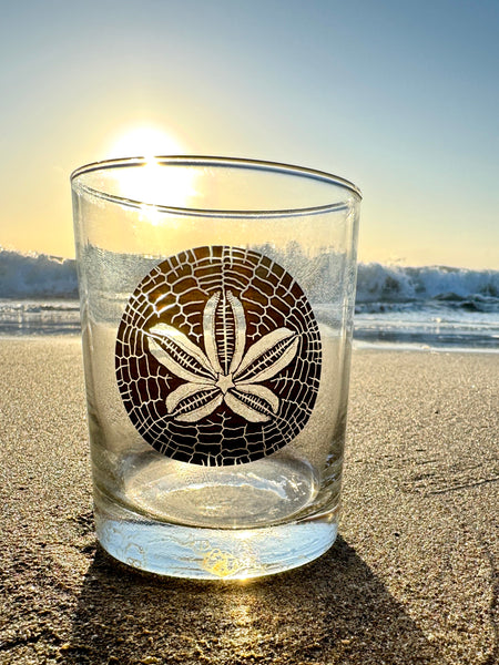 Sand Dollar Lowball Rocks Glass