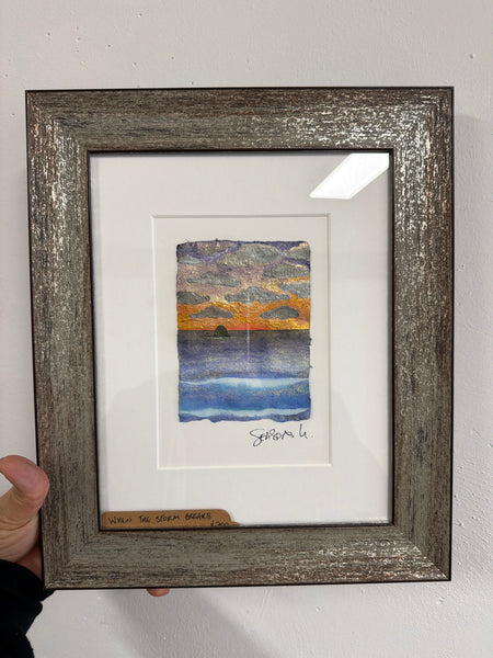 When the storm breaks 8x10  - Original Watercolor Paintings By Seasons Kaz Sparks