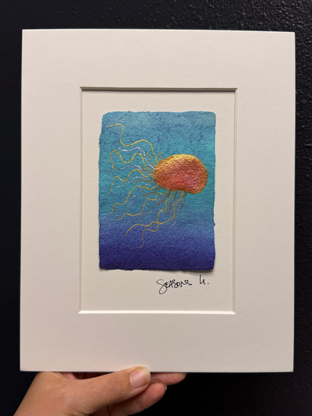Into the Light Jelly 8x10  - Original Watercolor Paintings By Seasons Kaz Sparks