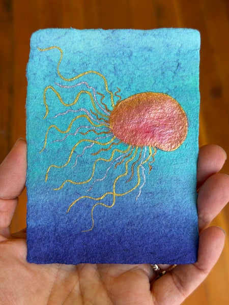 Into the Light Jelly 8x10  - Original Watercolor Paintings By Seasons Kaz Sparks