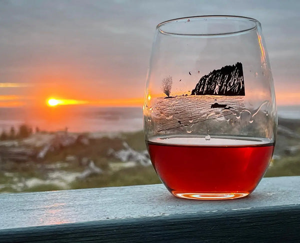 Whale Sighting Stemless Wine Glass