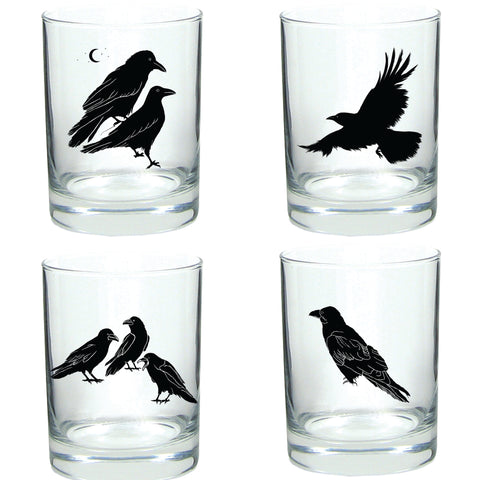 "All The Ravens" Rocks Glass Boxed 4 Pack Set
