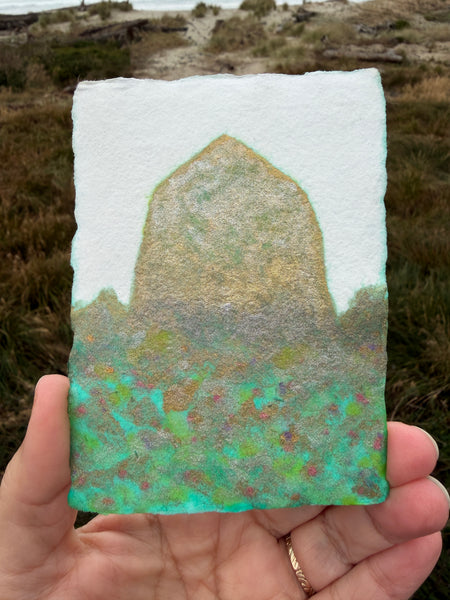 Verde Haystack 8x10  - Original Watercolor Paintings By Seasons Kaz Sparks