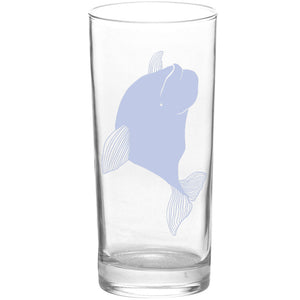 Whales Beluga Whale Color Blue Mist Tall Collins Glass