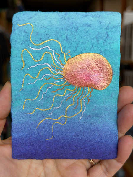 Into the Light Jelly 8x10  - Original Watercolor Paintings By Seasons Kaz Sparks