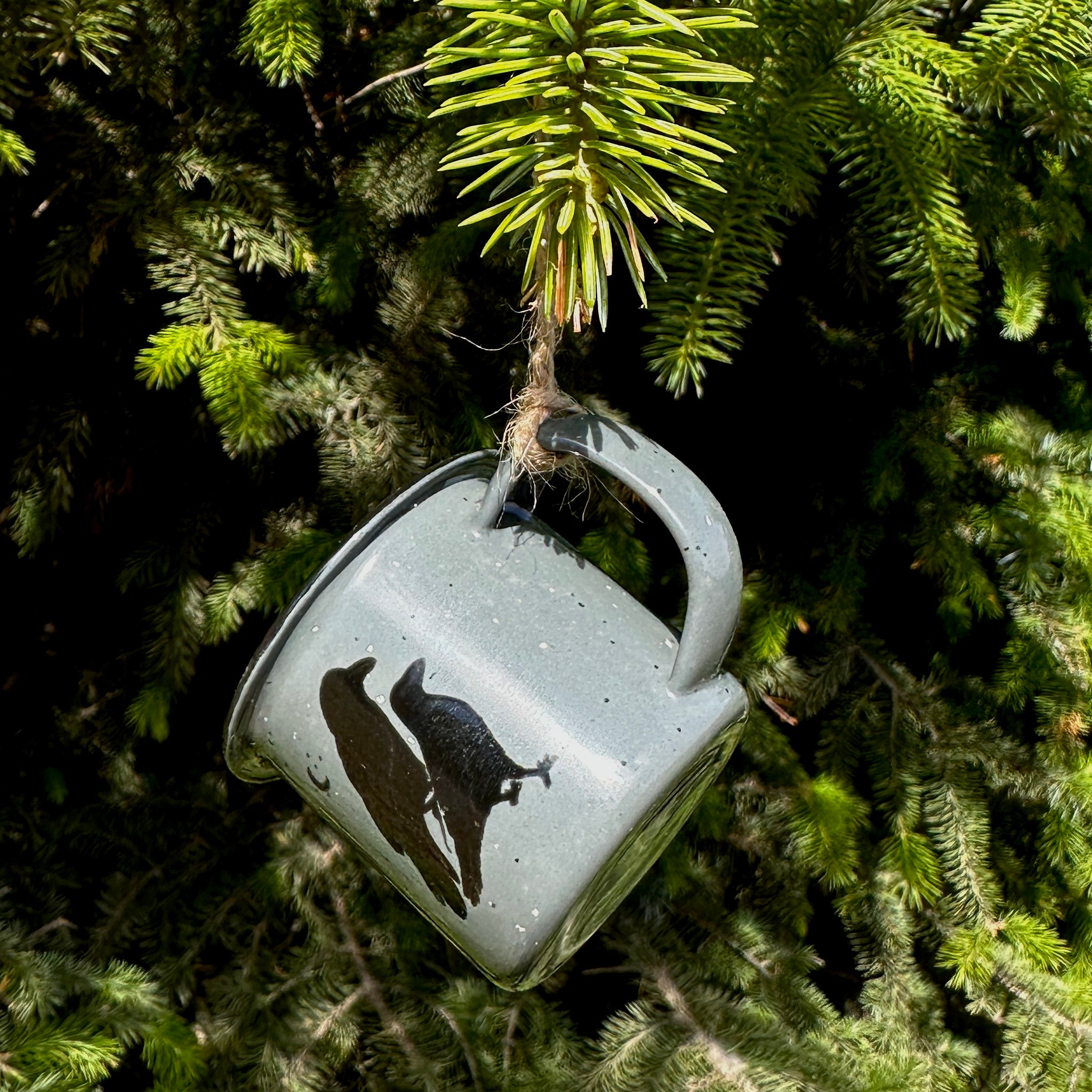 Celestial Raven - Mini Enamel Campfire Espresso Mugs or Ornaments