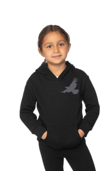 Celestial Raven - Youth Pull Over Hoodie Black