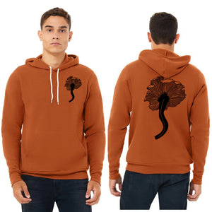 Chanterelle Mushroom Ultra Soft Sponge Fleece Pullover Hoodie Autumn