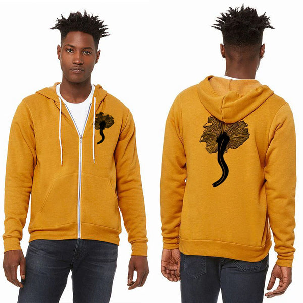 Chanterelle Ultra Soft Zip up Hoodie - Unisex Heather Mustard