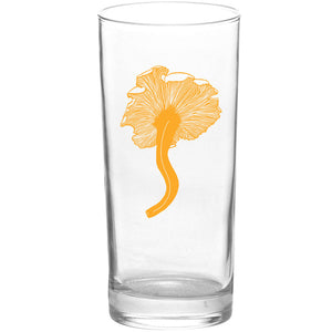 Mushrooms Chanterelle Mushroom Color Yellow Tall Collins Glass