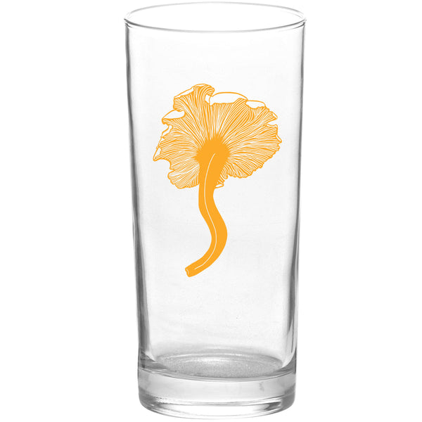 Mushrooms Chanterelle Mushroom Color Yellow Tall Collins Glass