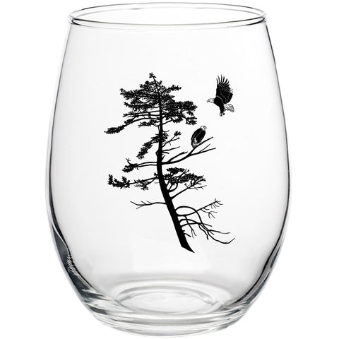 Coastal Eagles Stemless Wine Glass Single Boxed & Sets