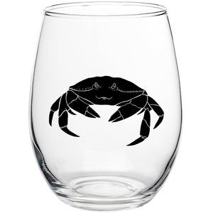 Crabby Stemless Wine Glass