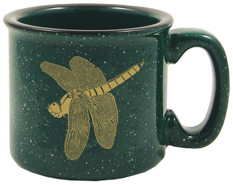 Dragonfly Jewel Forest Green 15oz Ceramic Campfire Mug – Salty Raven