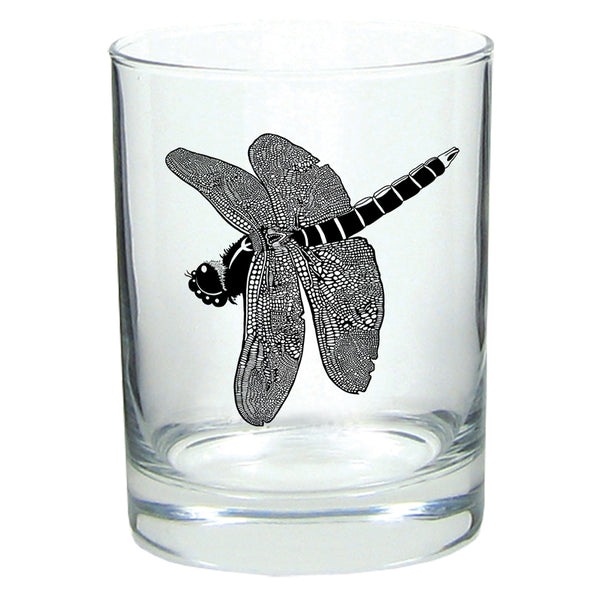 Dragonfly Jewel Lowball Rocks Glass