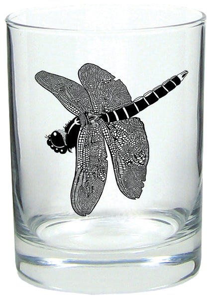 Dragonfly Jewel Lowball Rocks Glass