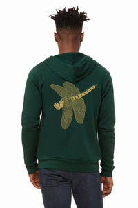 Dragonfly Jewel Ultra Soft BellaCanvas Zip Up Hoodie Forest