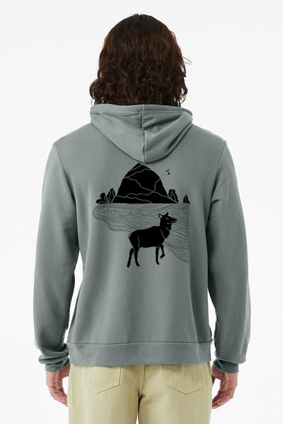 Preorder: Elk Haystack Love - Pullover Sponge Fleece Hoodie - Blue Storm