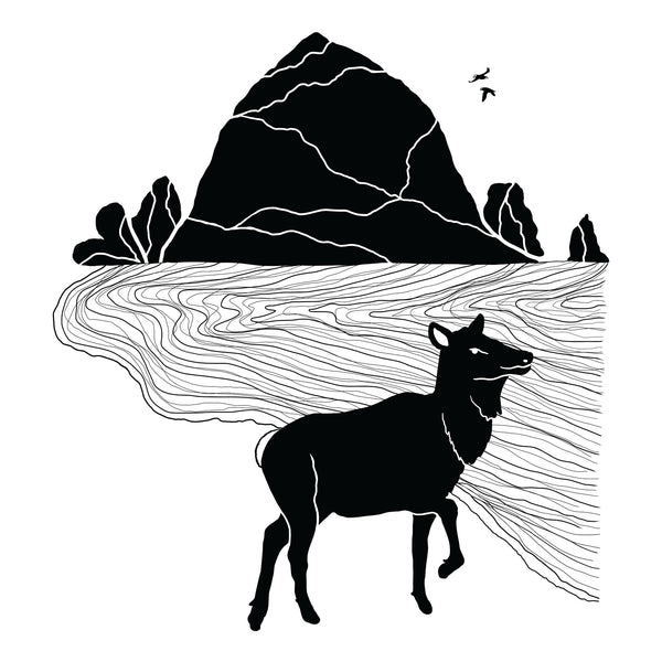 Preorder: Elk Haystack Love - Youth & Toddler T-Shirt -  Natural & Mustard