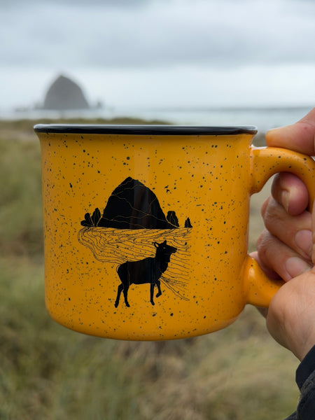 Elk Haystack Love Gamboge 15oz Ceramic Campfire Mug