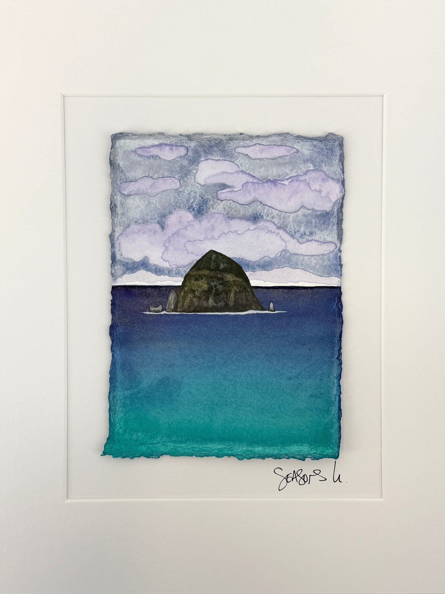 Sea to Sky 11 x 14  - Original Watercolor Paintings By Seasons Kaz Sparks