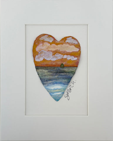 Copper Nights 8x10  - Original Watercolor Paintings By Seasons Kaz Sparks