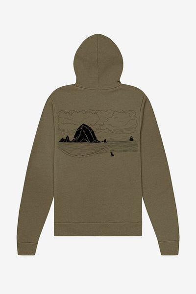 Haystack Humpback Ultra Soft Pull Over Hoodie - Unisex Heather Olive