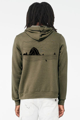 Haystack Humpback Ultra Soft Pull Over Hoodie - Unisex Heather Olive