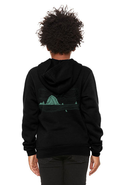 Pre Order:Haystack Humpback - Youth  Zip Up Hoodie - Black
