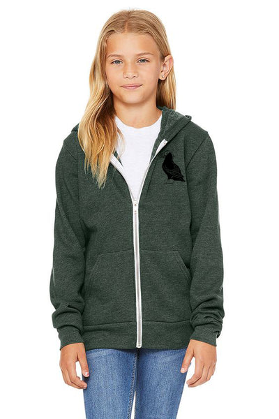 Haystack Humpback Toddler/Youth Zip Hoodie Heather Forest