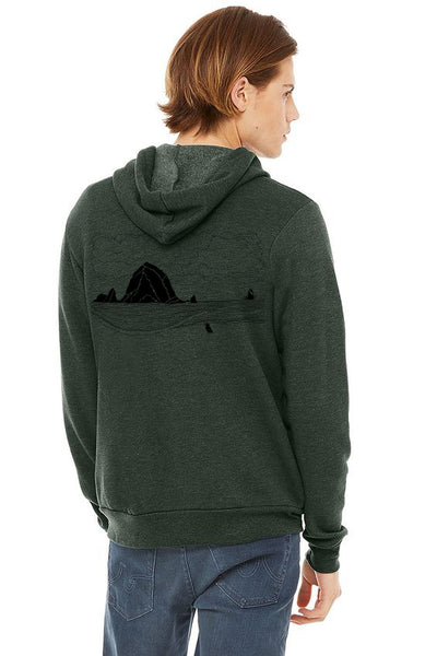 Haystack Humpback Ultra Soft Zip Up Hoodie - Unisex Heather Forest