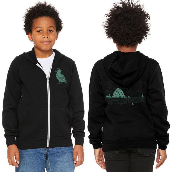 Pre Order:Haystack Humpback - Youth  Zip Up Hoodie - Black