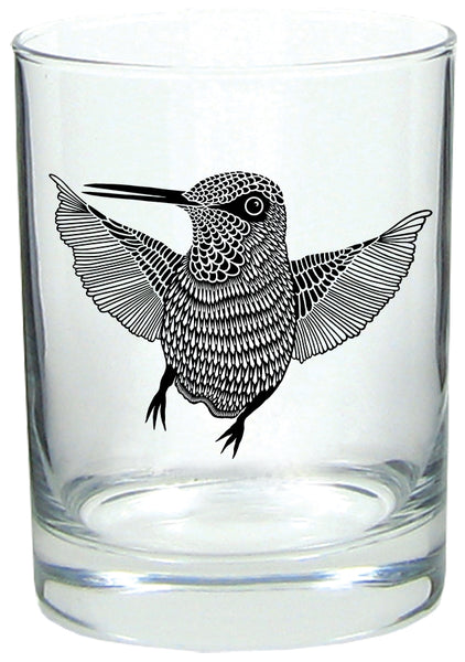 Hummingbird Hello Lowball Rocks Glass