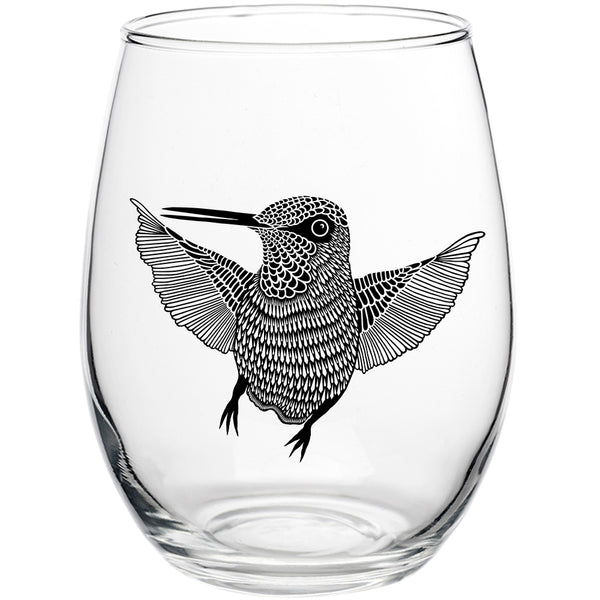 Hummingbird Hello Stemless Wine Glass