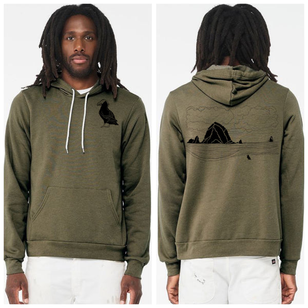 Haystack Humpback Ultra Soft Pull Over Hoodie - Unisex Heather Olive