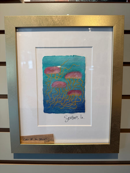 Call of the Jellies 8x10  - Original Watercolor Paintings By Seasons Kaz Sparks
