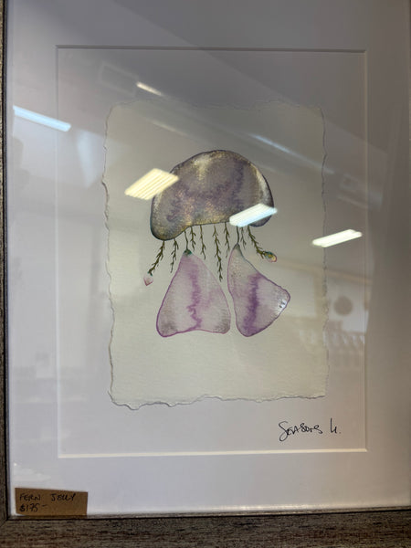 Fern Jelly 11x14  - Original Watercolor Paintings By Seasons Kaz Sparks