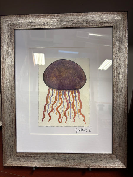 Amethyst Jelly  11x14  - Original Watercolor Paintings By Seasons Kaz Sparks