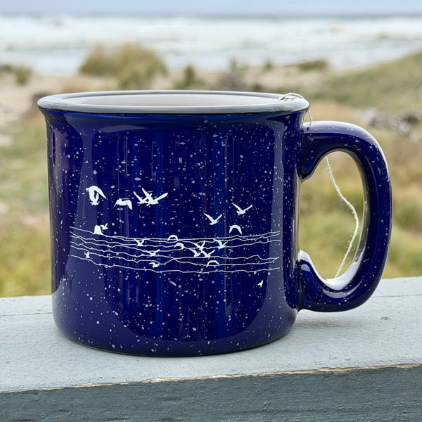 Seagull Beach Cobalt Blue 15oz Ceramic Campfire Mug