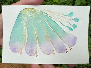 Bella Jellyfish  8x10  - Original Watercolor Paintings By Seasons Kaz Sparks