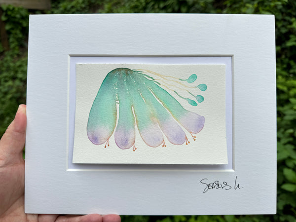 Bella Jellyfish  8x10  - Original Watercolor Paintings By Seasons Kaz Sparks