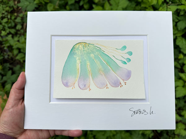 Bella Jellyfish  8x10  - Original Watercolor Paintings By Seasons Kaz Sparks